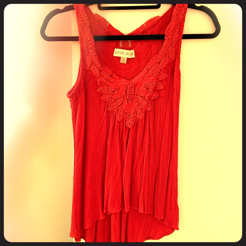 Red tank top